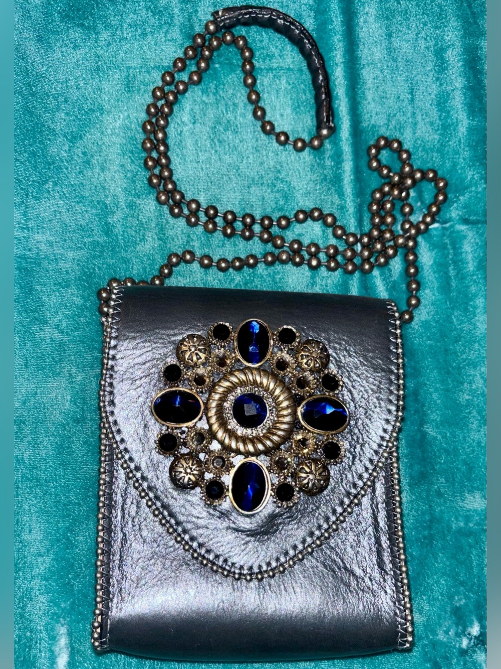 💎LEATHEROCK💎BEJEWELED CROSSBODY 💎MINI💎